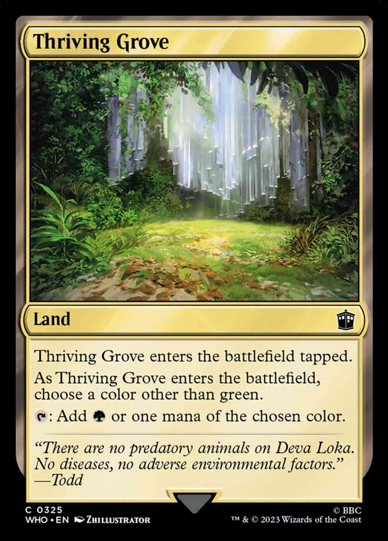 Thriving Grove magic card front