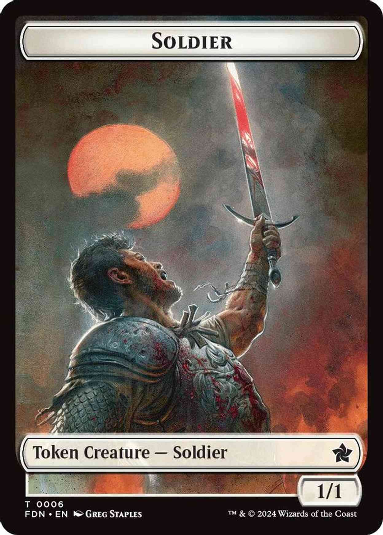 Soldier // Faerie Double-Sided Token magic card front