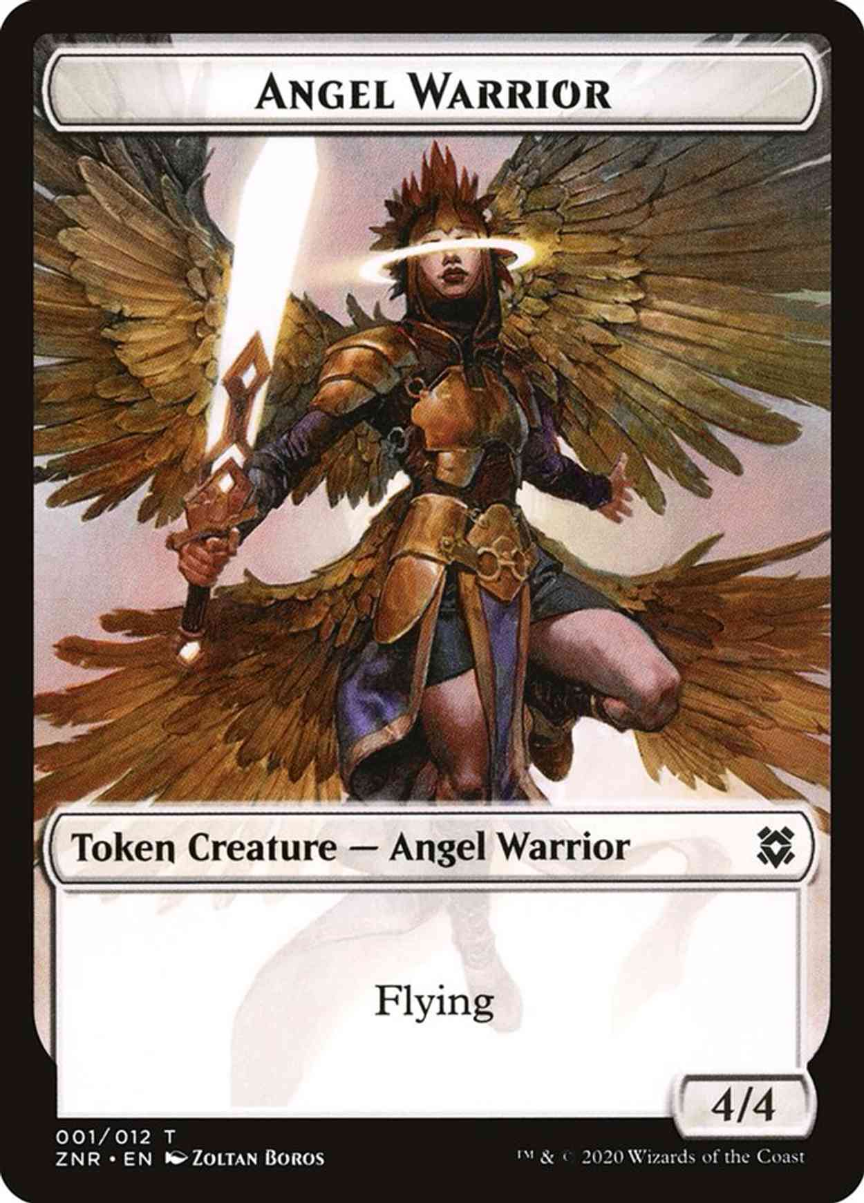 Angel Warrior // Shark Double-sided Token (Challenger 2021) magic card front
