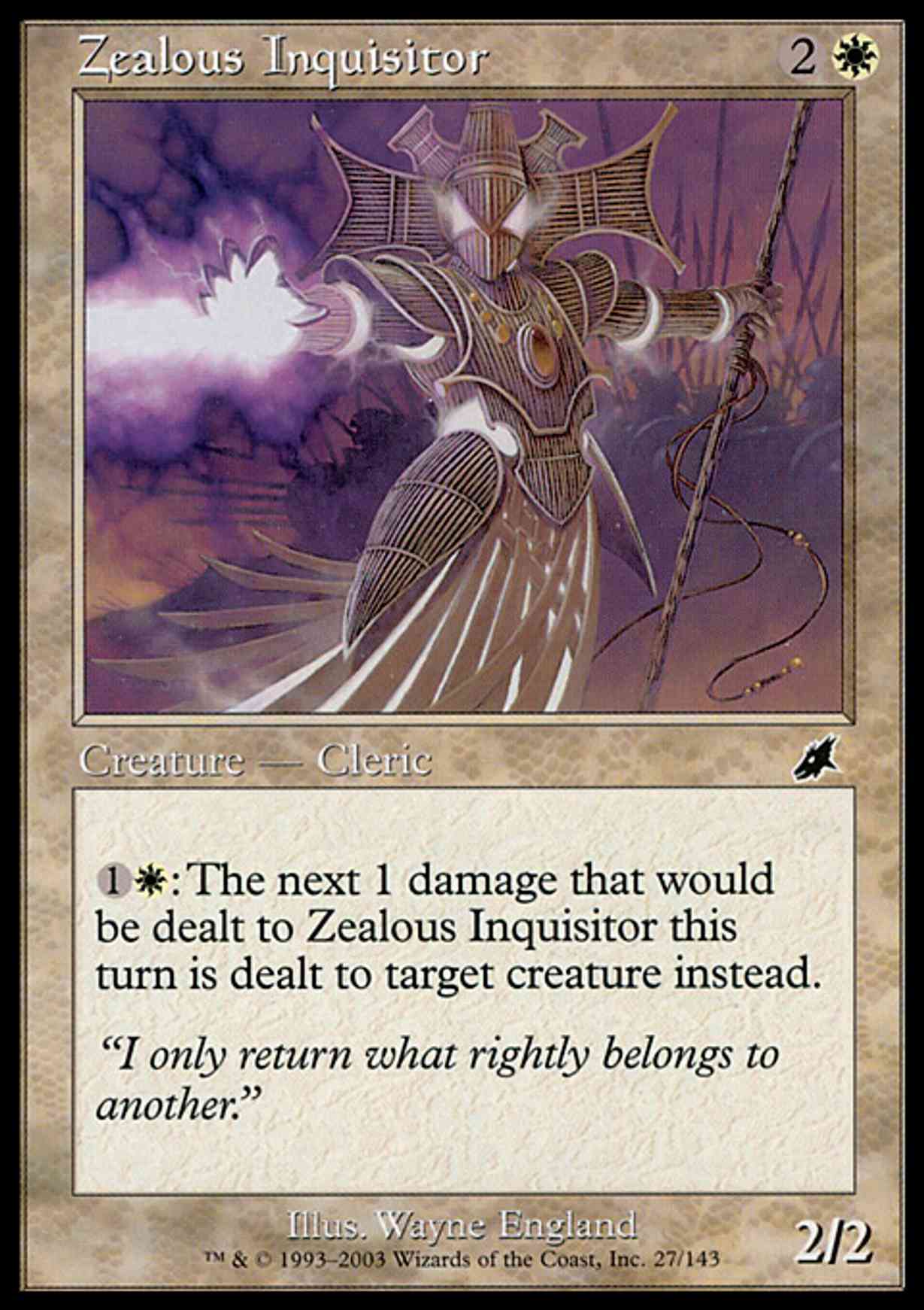 Zealous Inquisitor magic card front