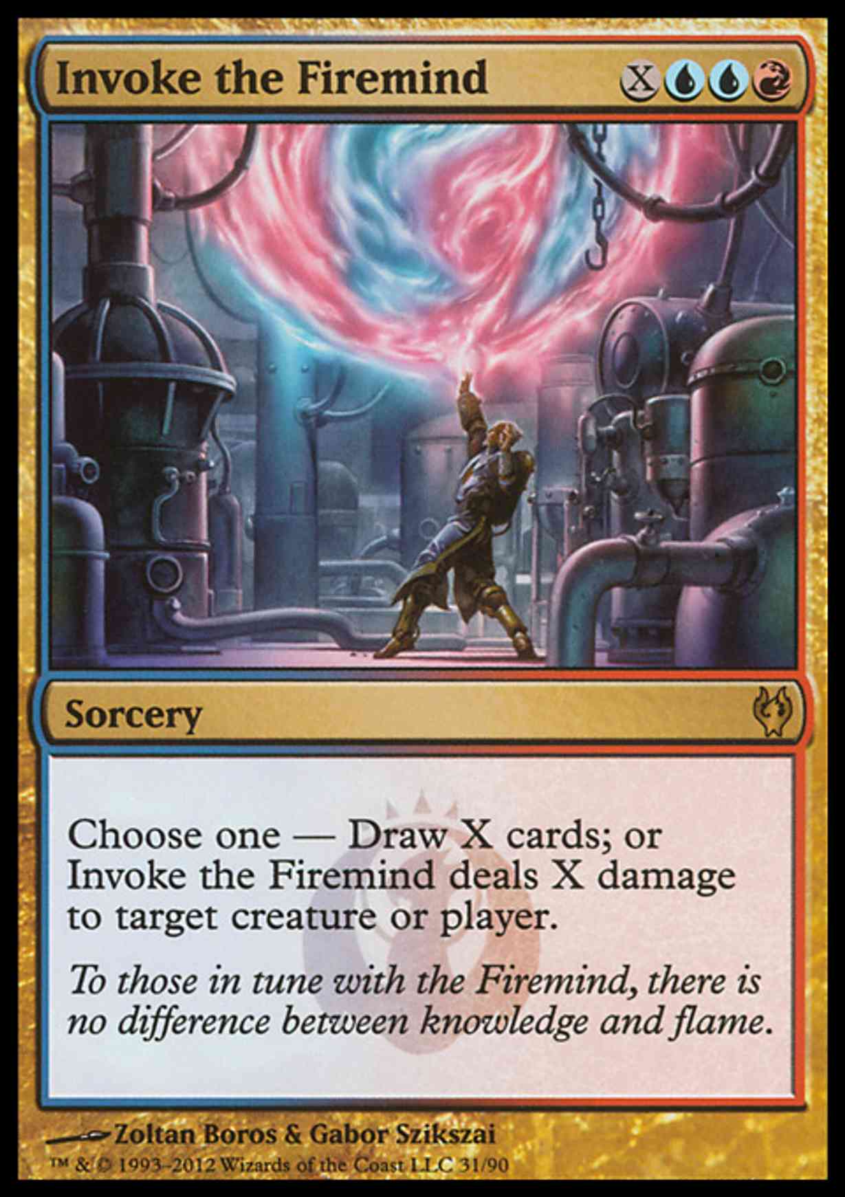 Invoke the Firemind magic card front