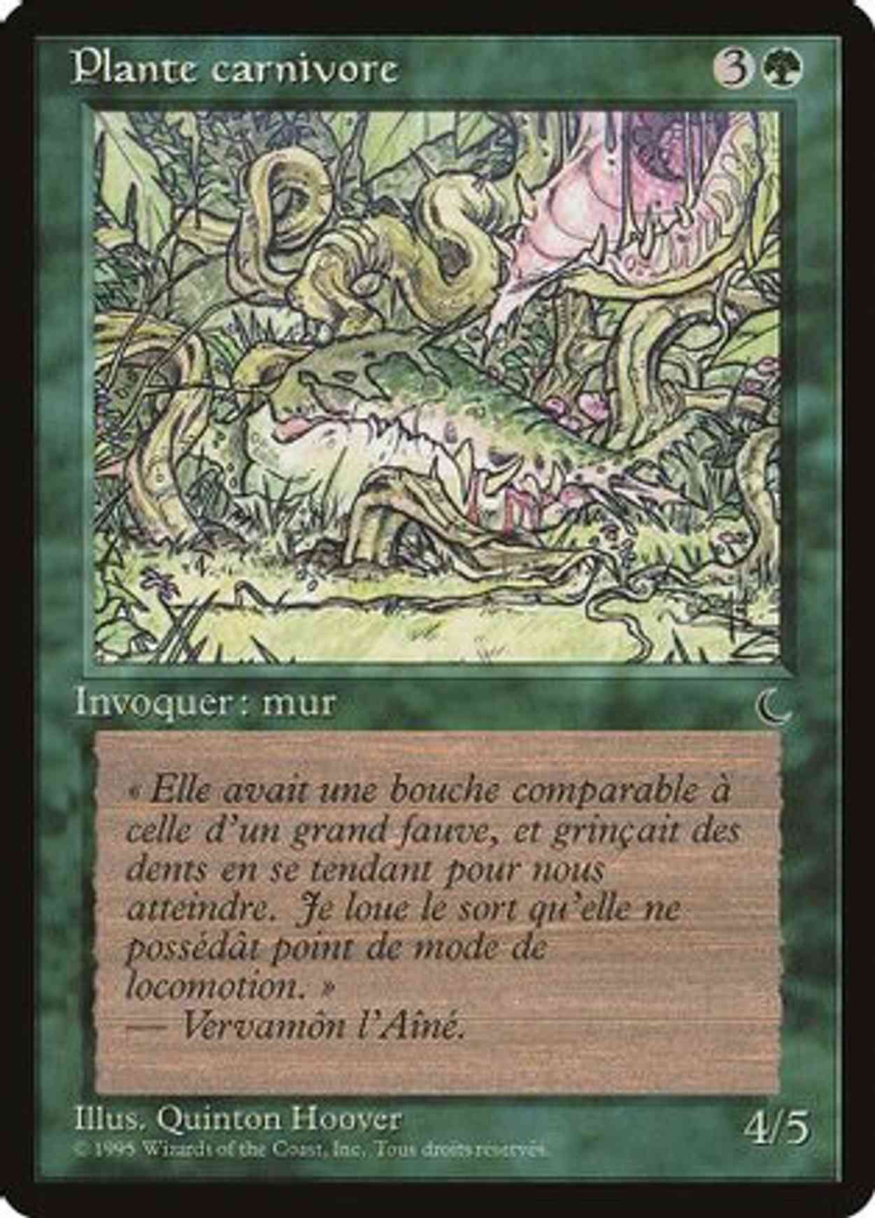 Carnivorous Plant (French) - "Plante carnivore" magic card front