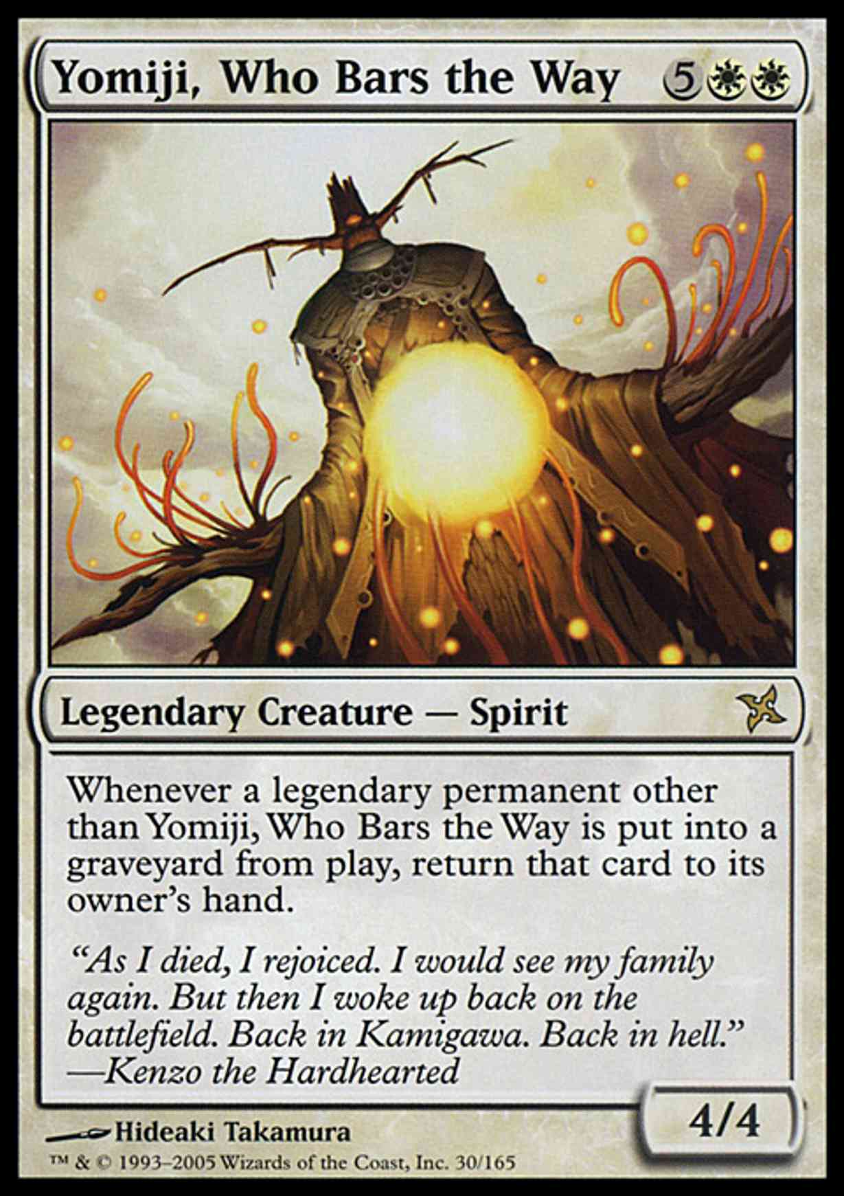Yomiji, Who Bars the Way magic card front