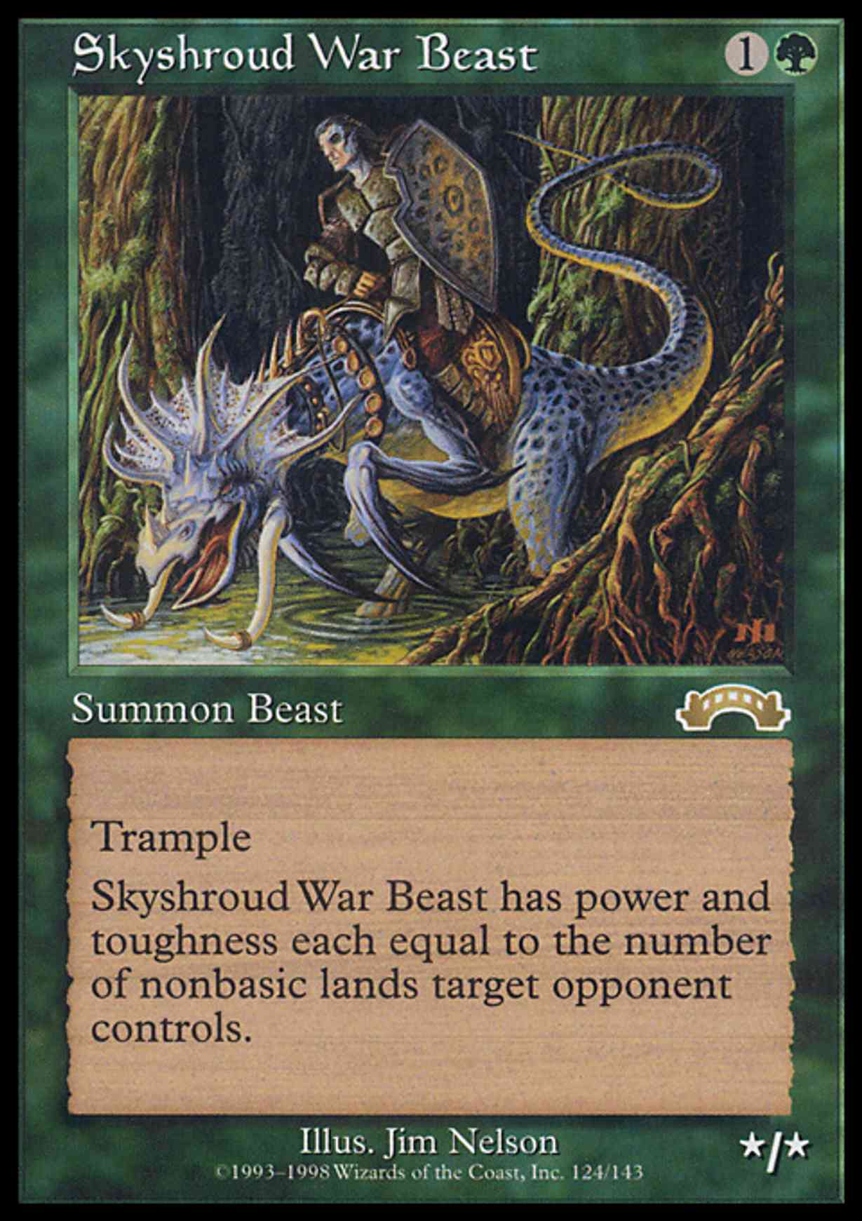 Skyshroud War Beast magic card front