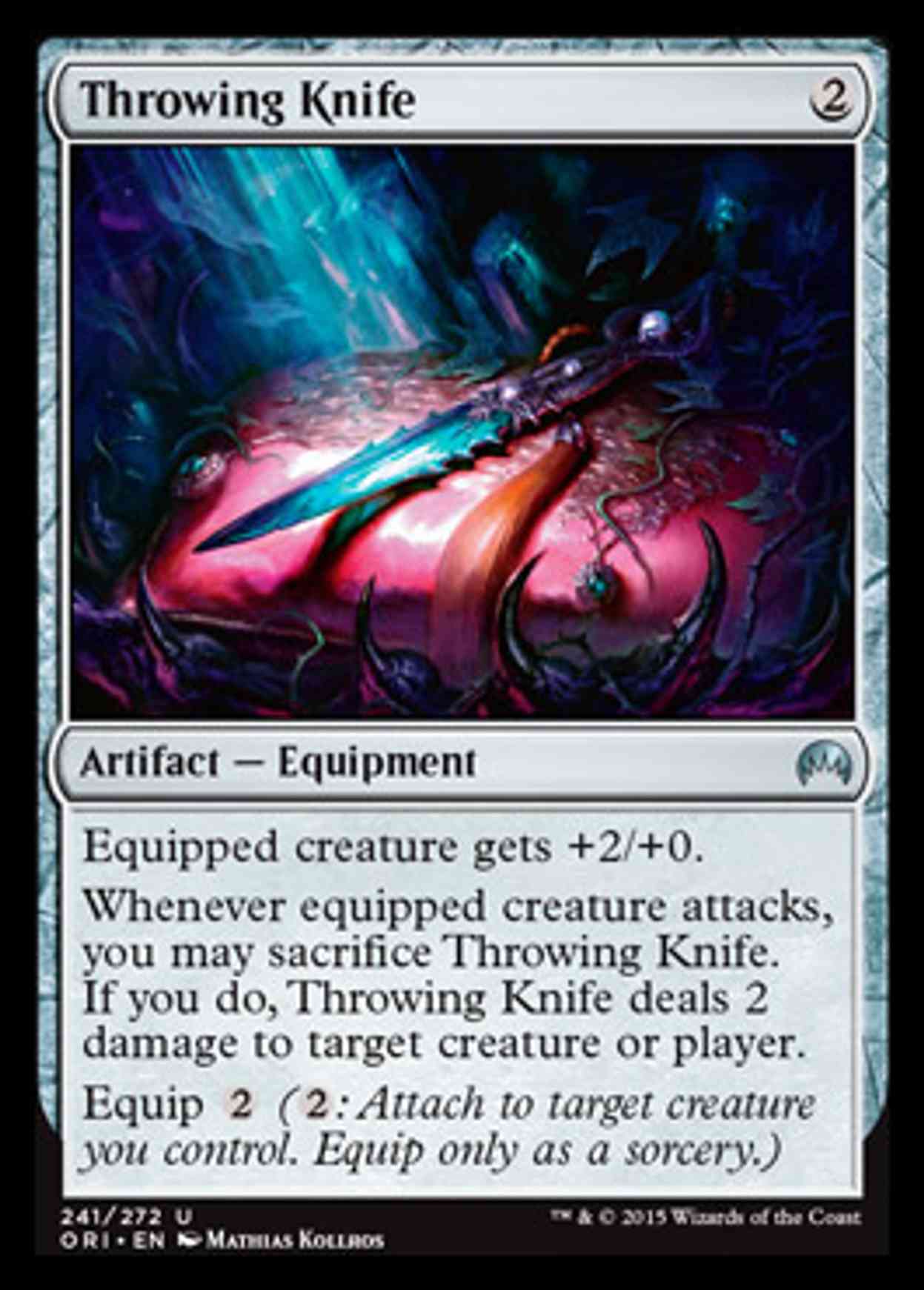 Throwing Knife magic card front