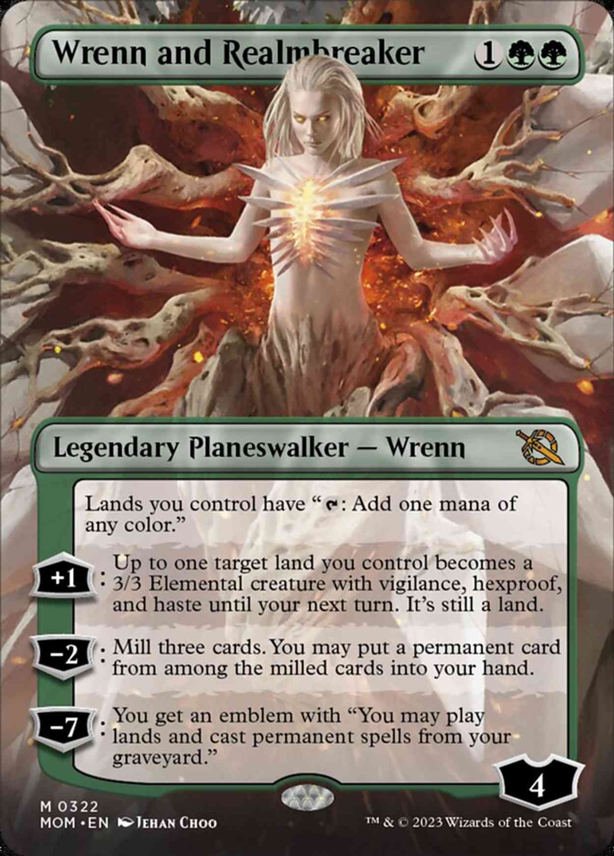 Wrenn and Realmbreaker (Borderless) magic card front