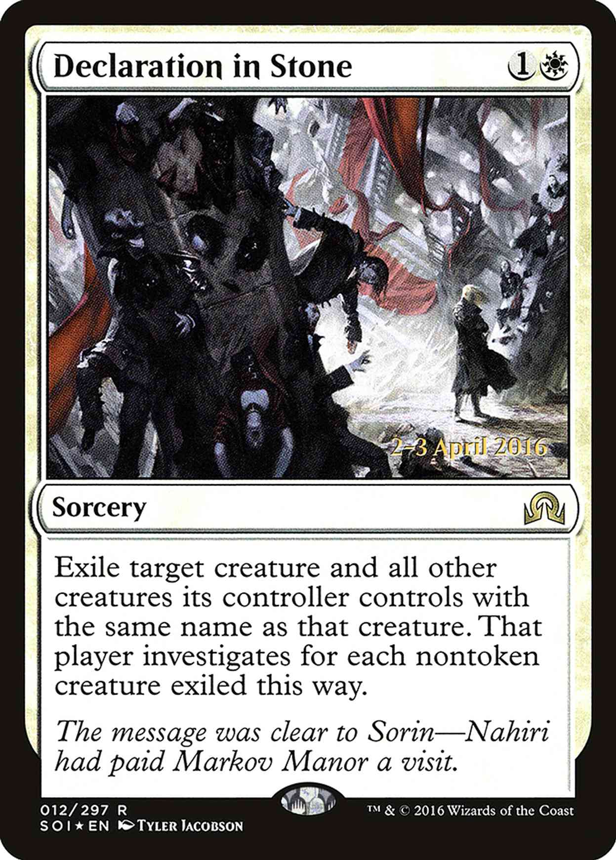 Declaration in Stone magic card front
