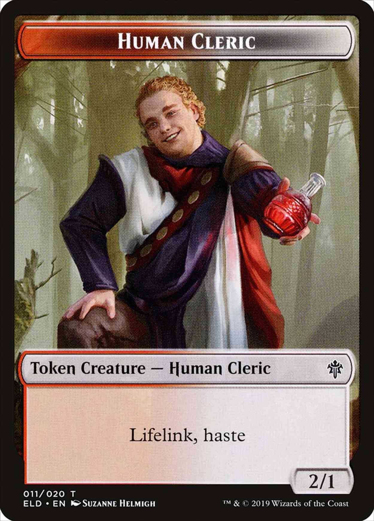 Human Cleric // Food (17) Double-sided Token magic card front