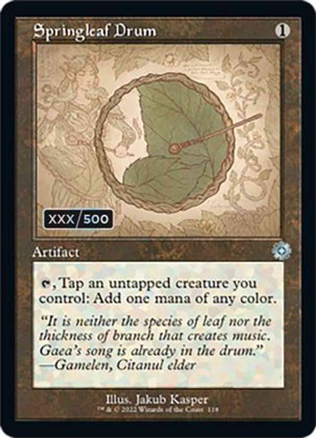 Springleaf Drum (Schematic) (Serial Numbered) magic card front