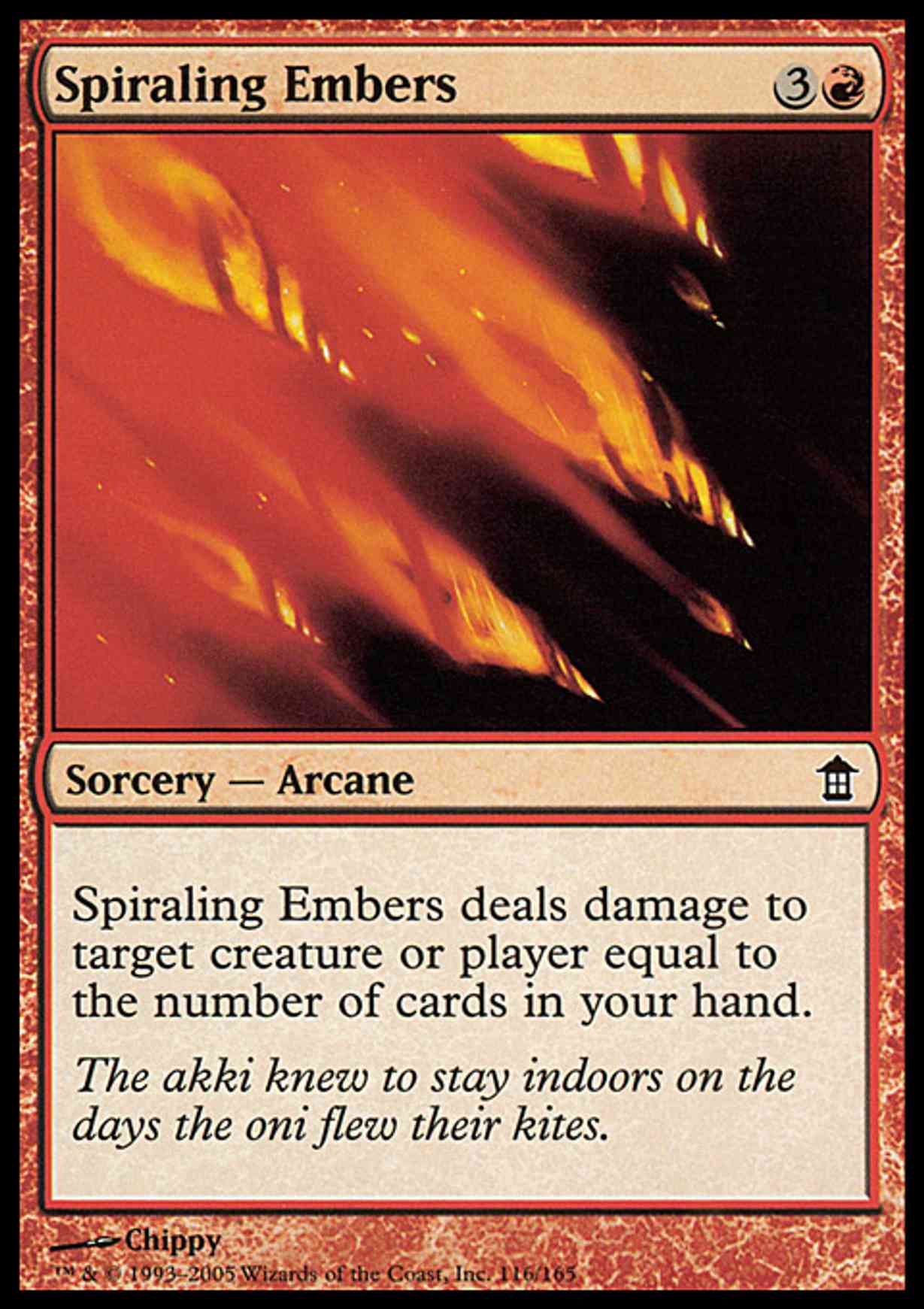 Spiraling Embers magic card front