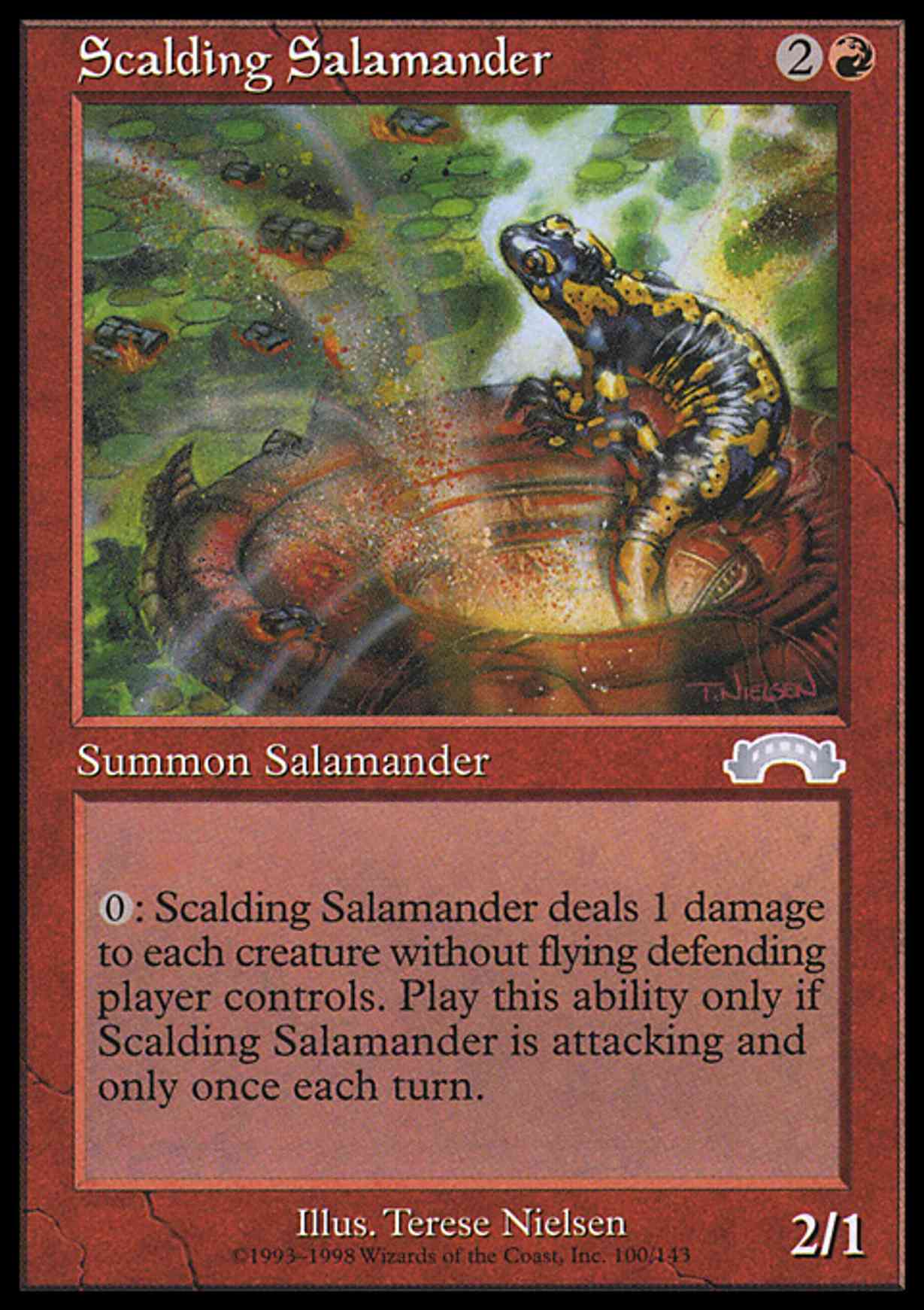 Scalding Salamander magic card front