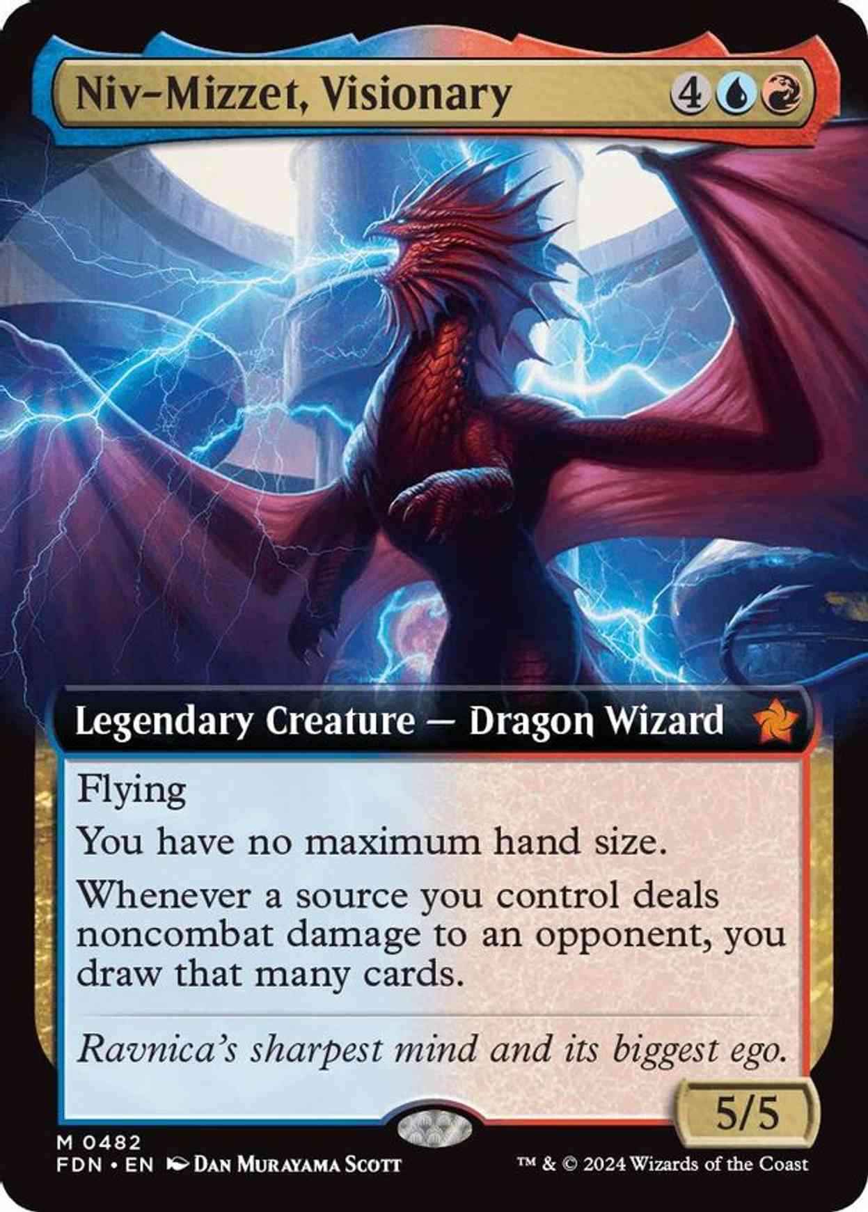 Niv-Mizzet, Visionary (Extended Art) magic card front