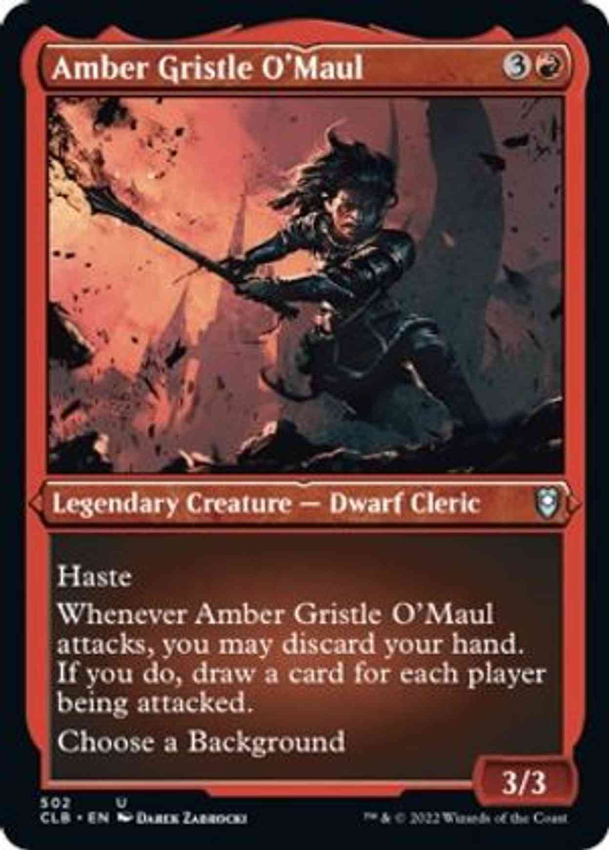 Amber Gristle O'Maul (Foil Etched) magic card front