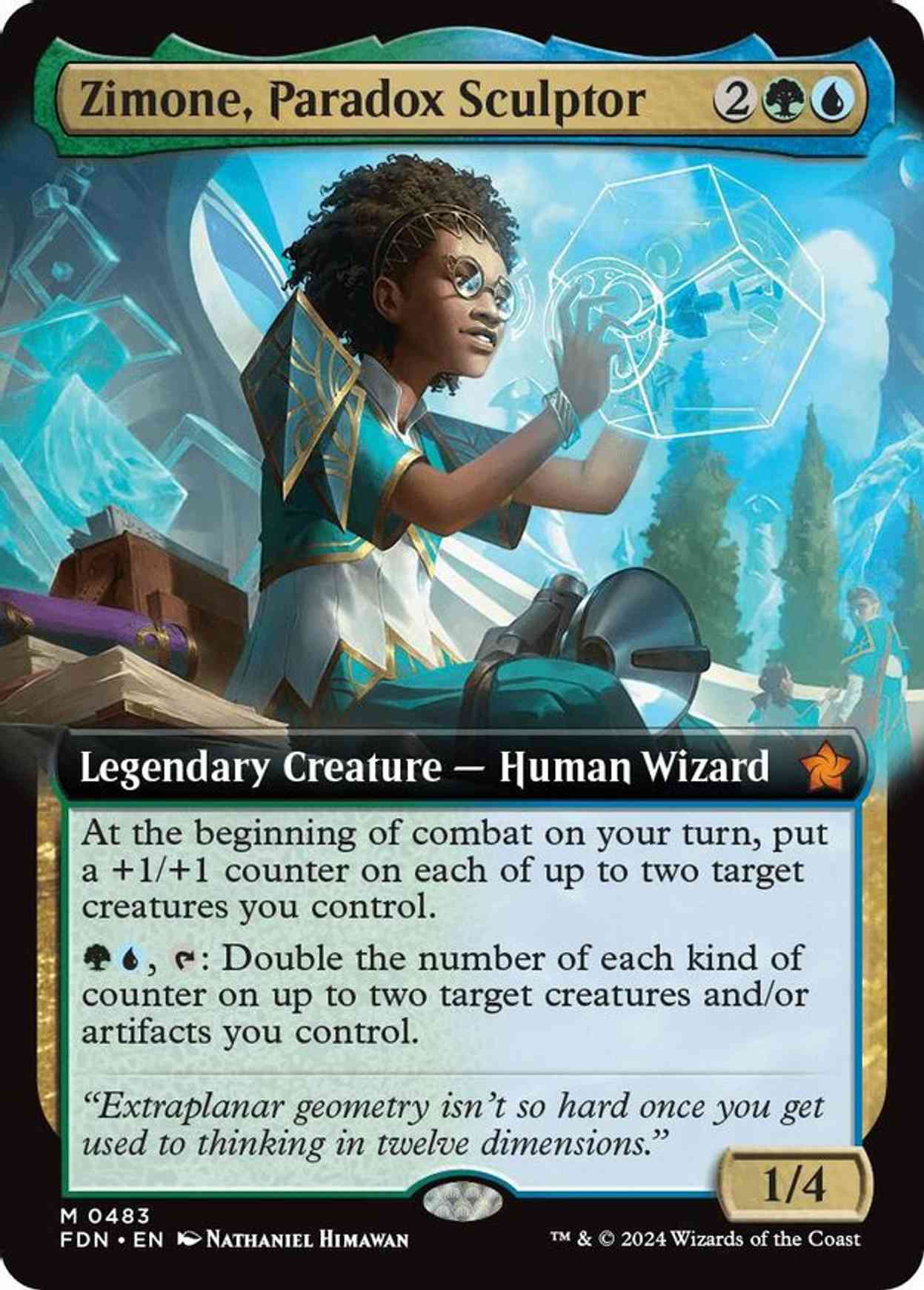 Zimone, Paradox Sculptor (Extended Art) magic card front