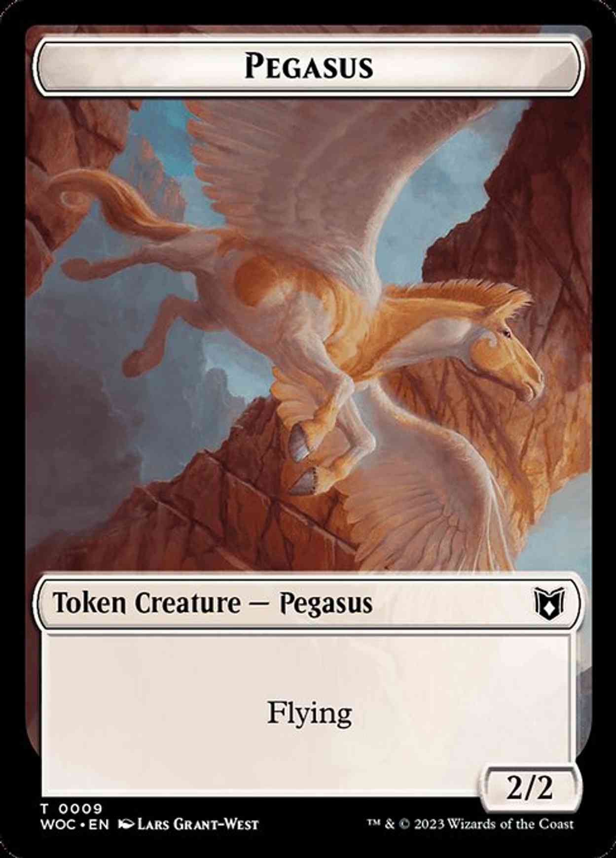 Pegasus // Saproling Double-Sided Token magic card front