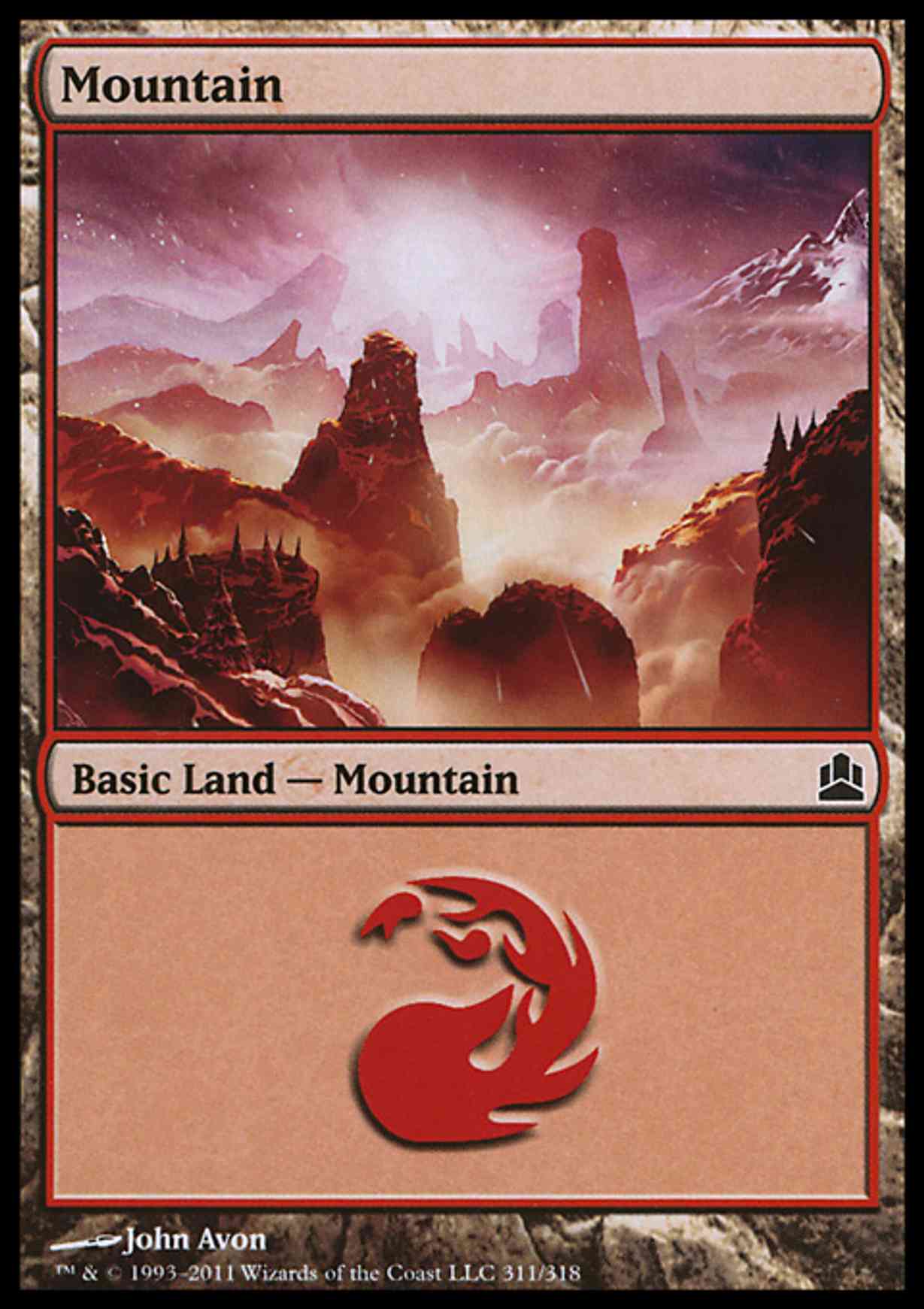 Mountain (311) magic card front
