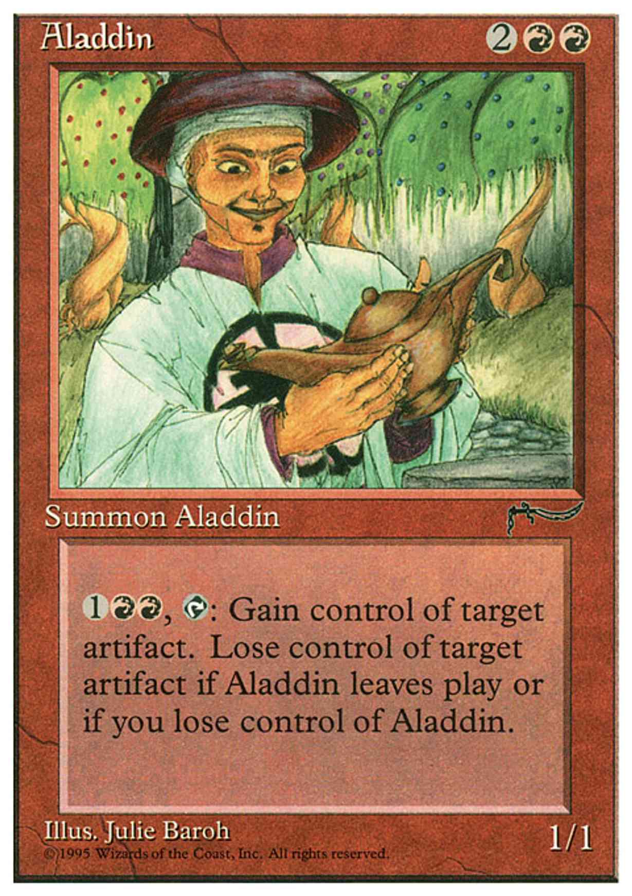 Aladdin magic card front