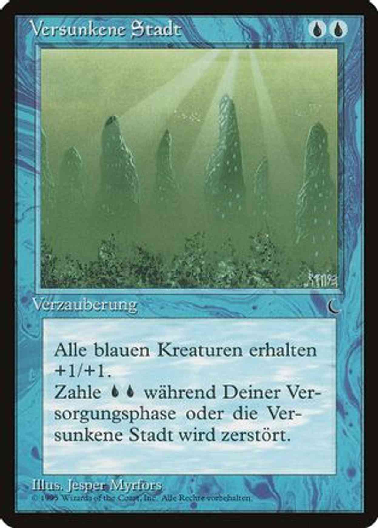 Sunken City (German) - "Versunkene Stadt" magic card front