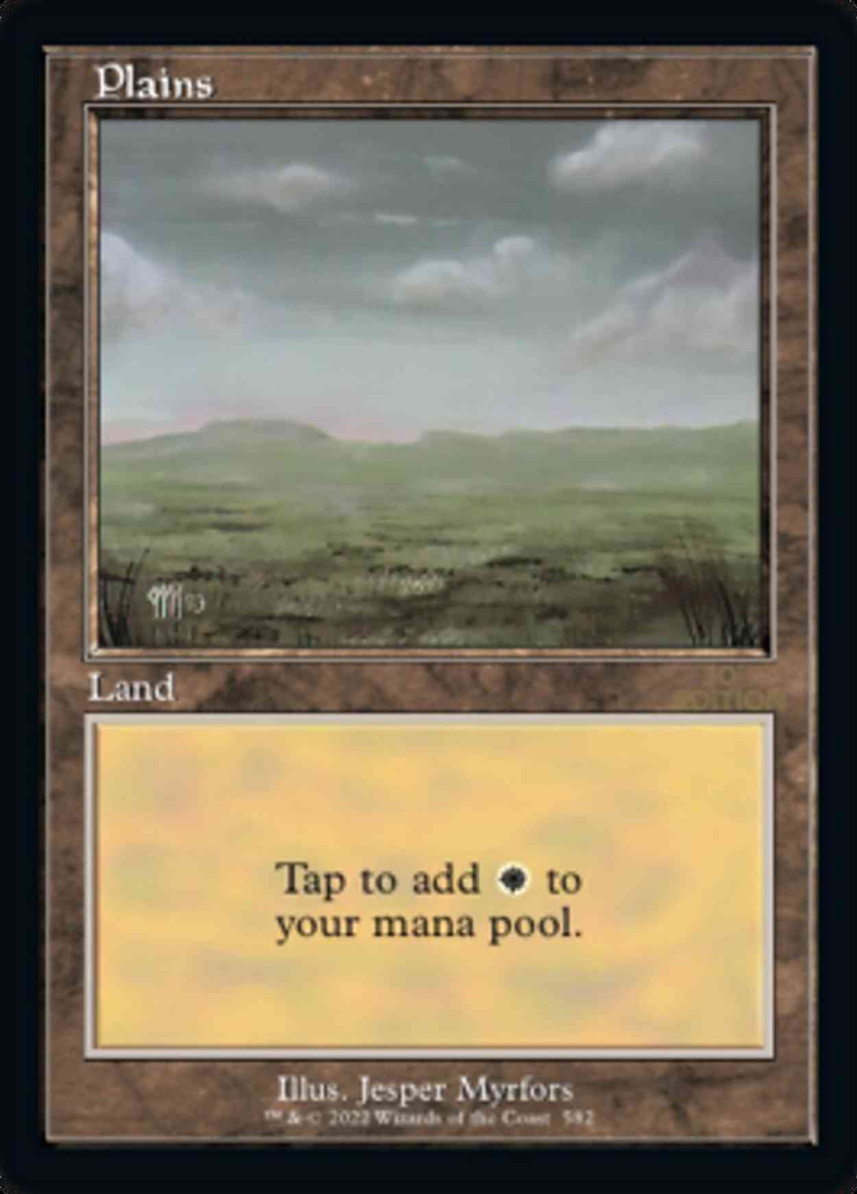 Plains (582) (Retro Frame) magic card front
