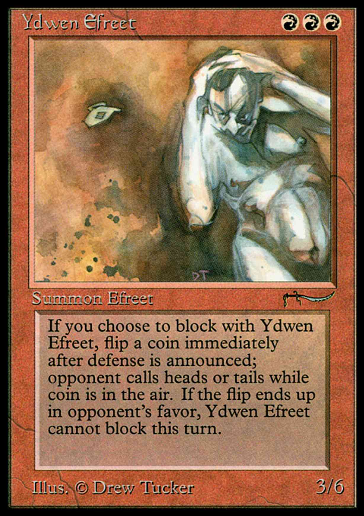 Ydwen Efreet magic card front