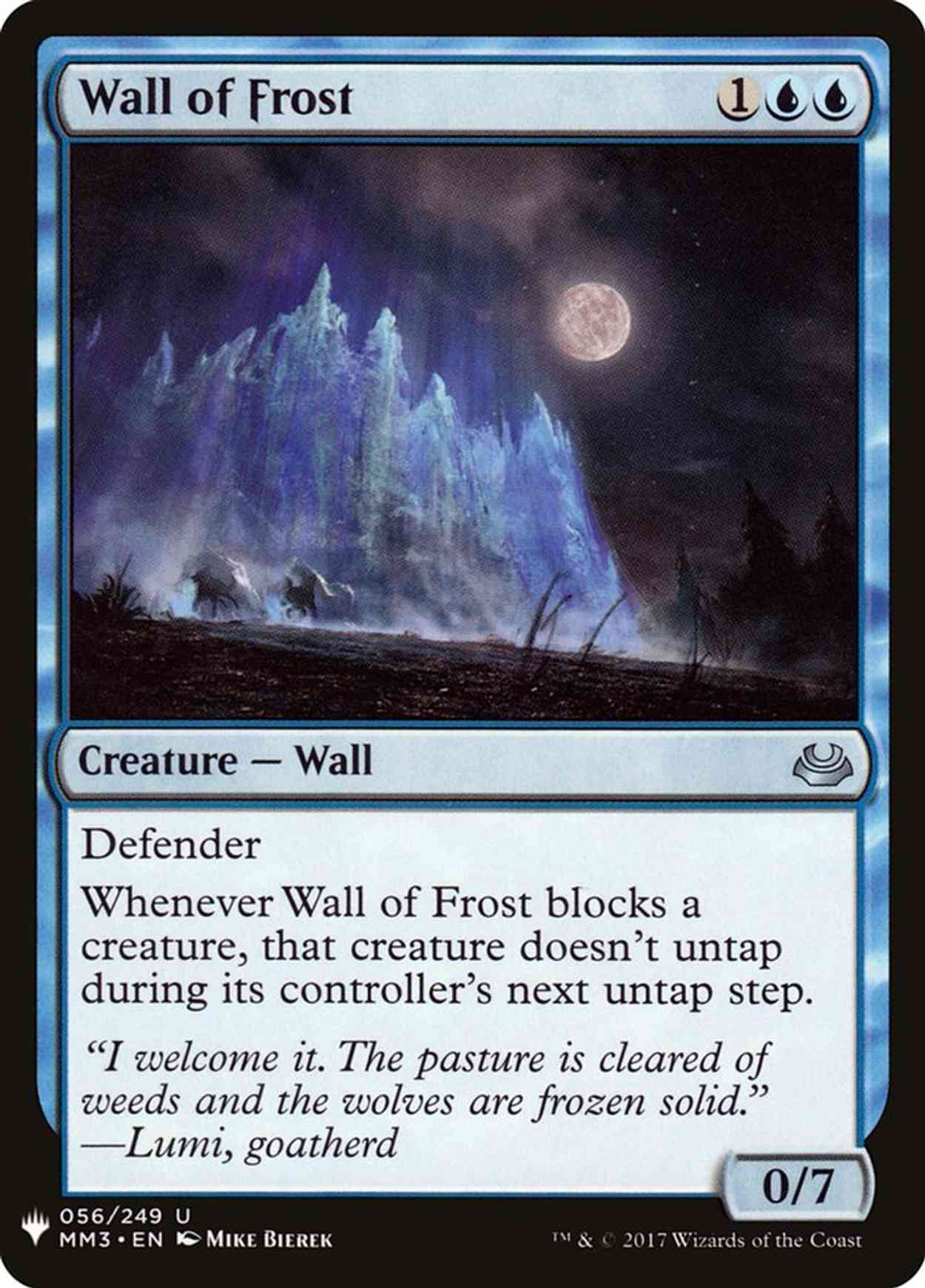 Wall of Frost magic card front