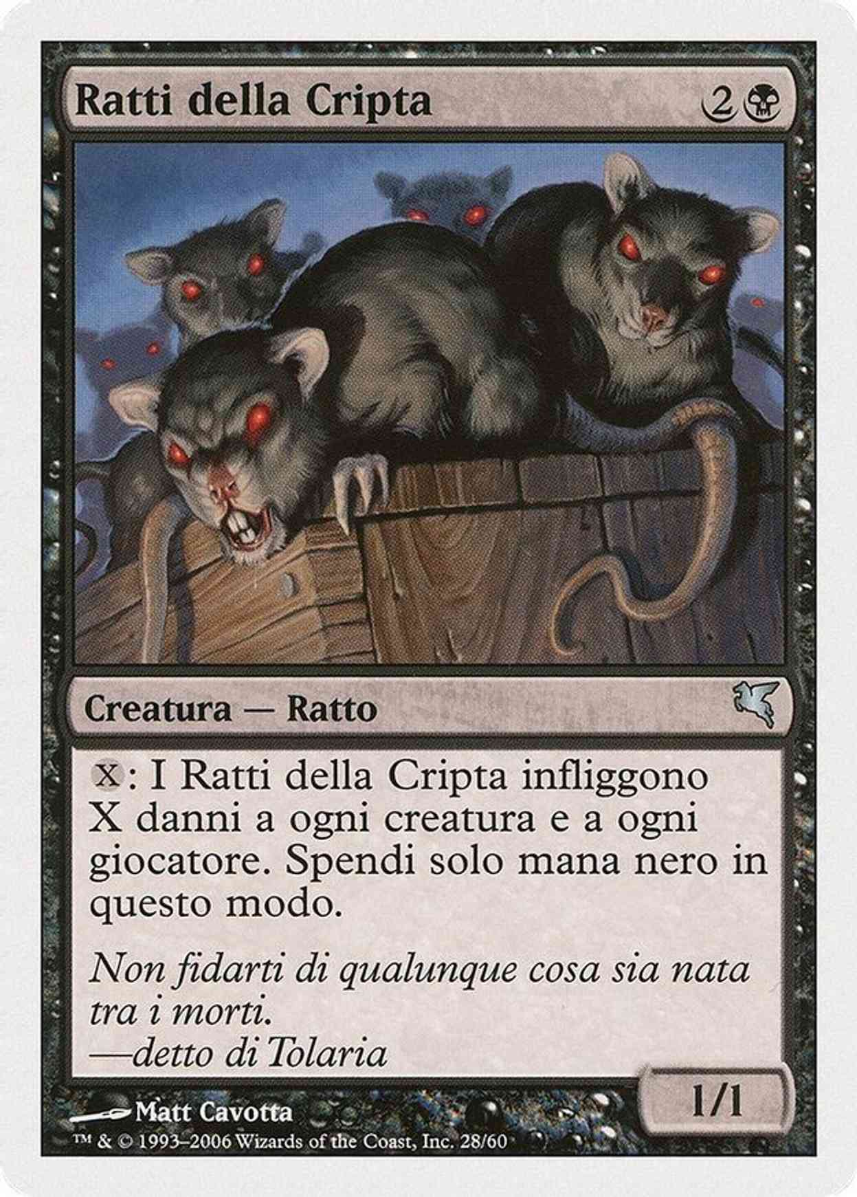 Crypt Rats (Italian) - "Ratti della Cripta" magic card front