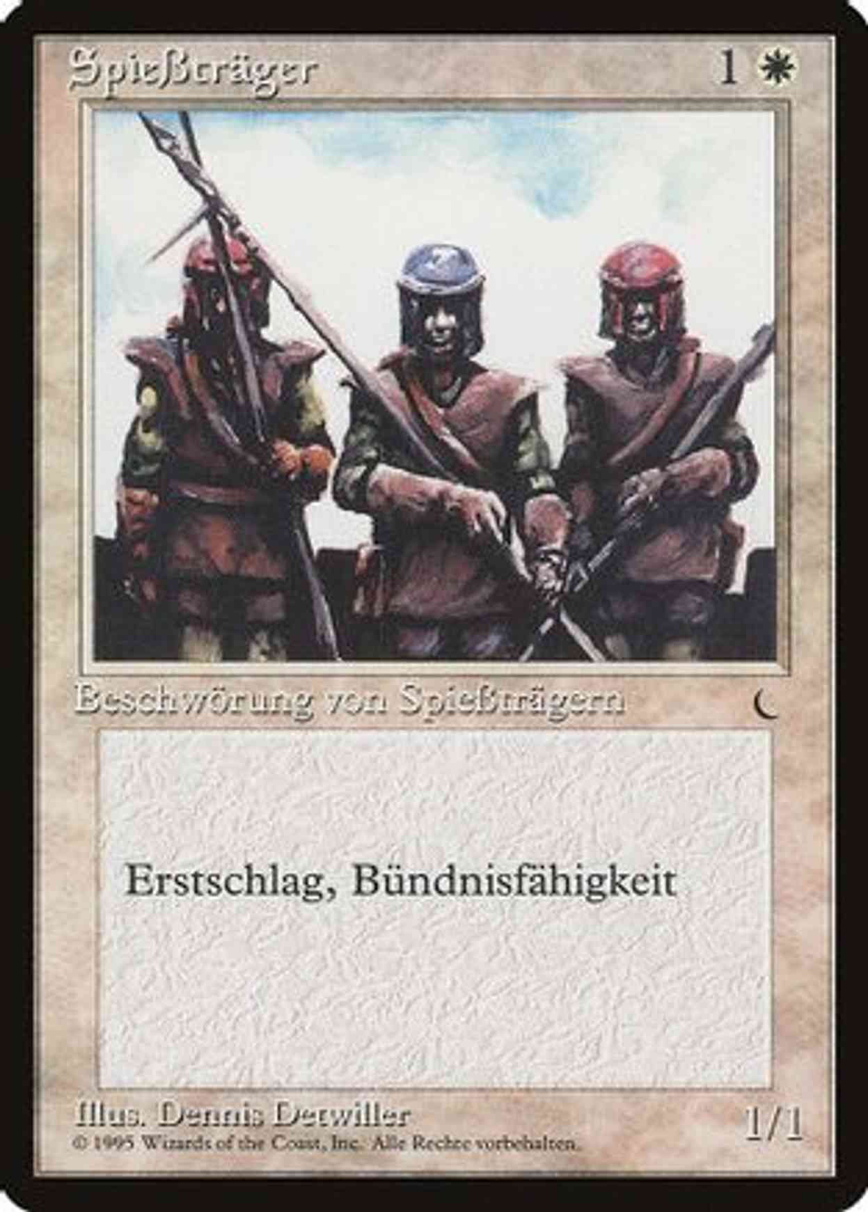 Pikemen (German) - "Spießtrager" magic card front