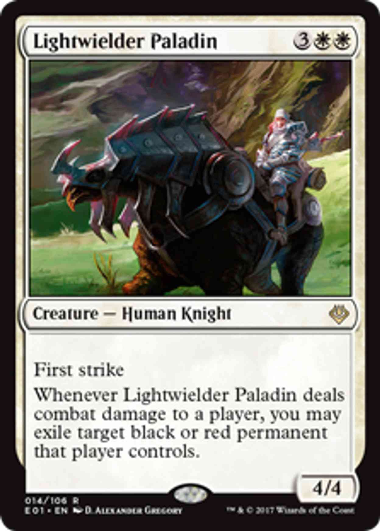 Lightwielder Paladin magic card front