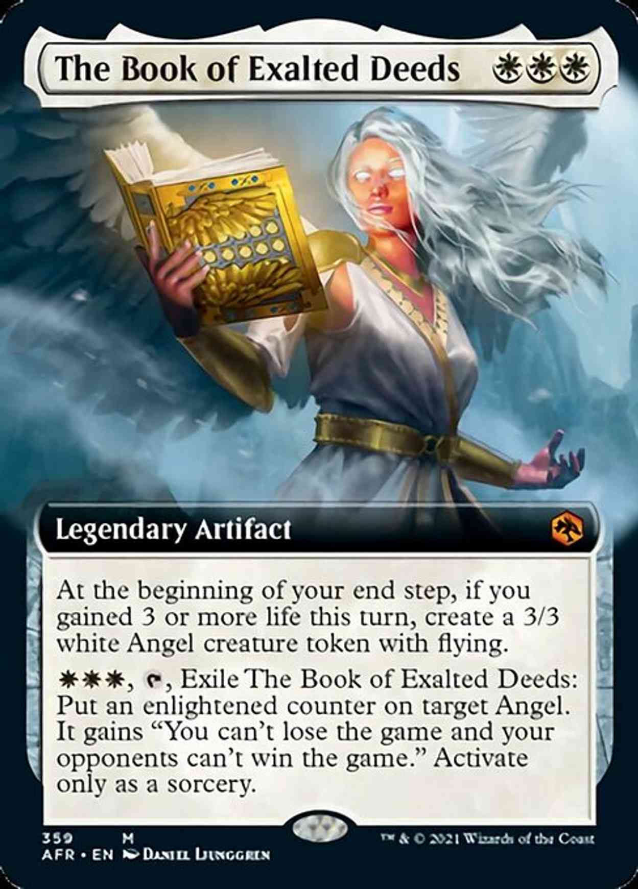 The Book of Exalted Deeds (Extended Art) magic card front
