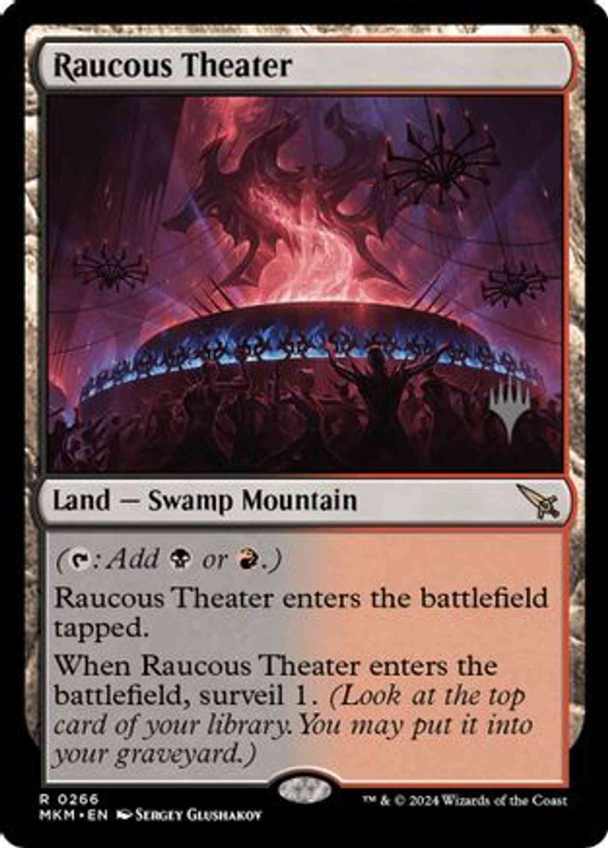 Raucous Theater magic card front