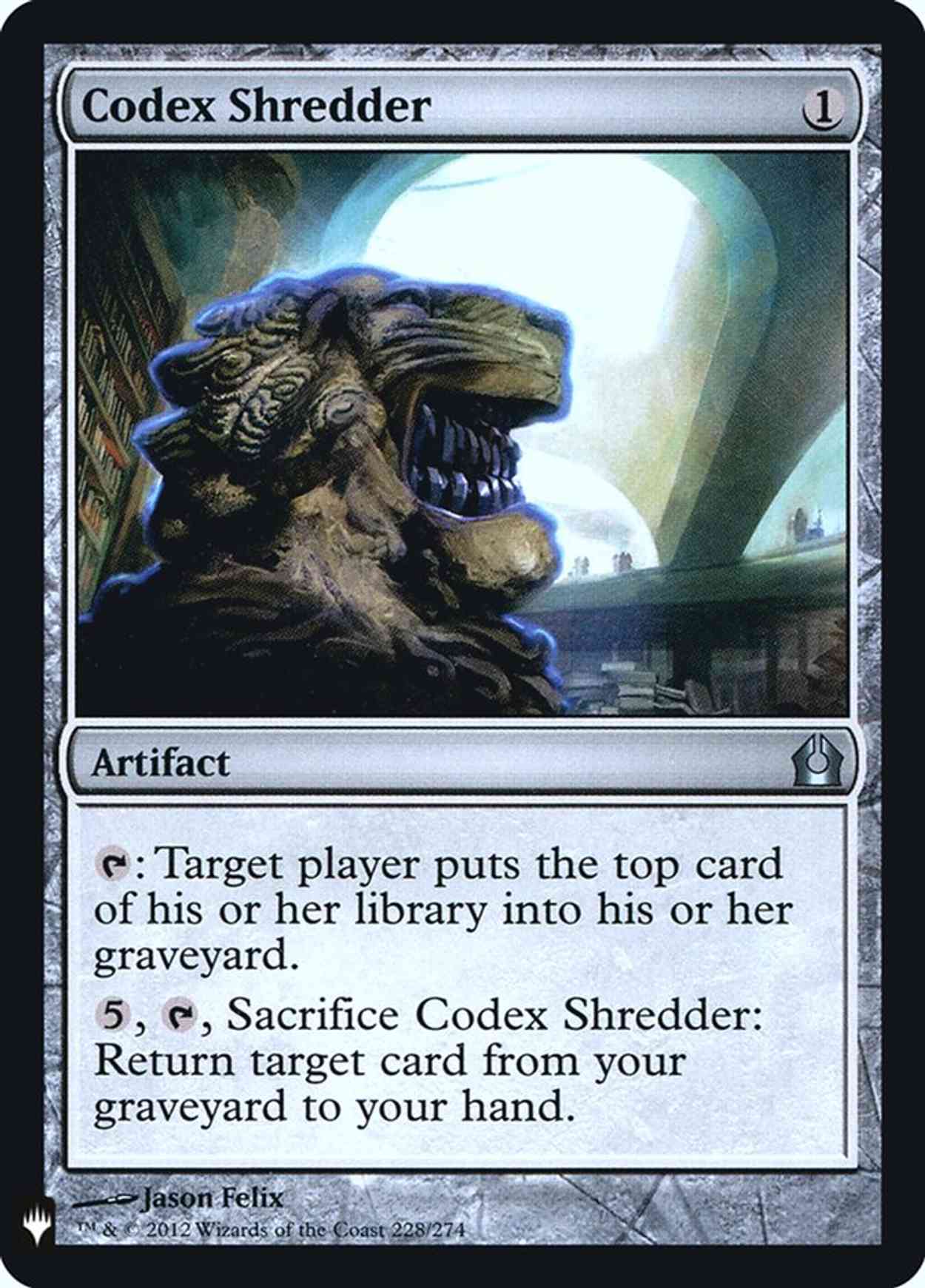 Codex Shredder magic card front