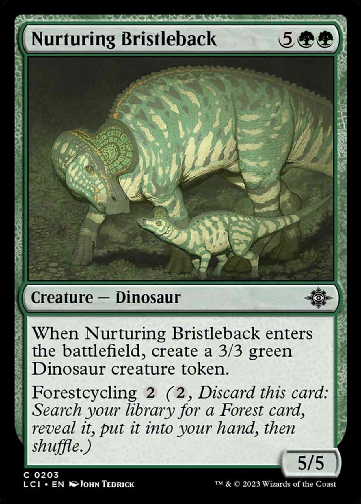 Nurturing Bristleback magic card front