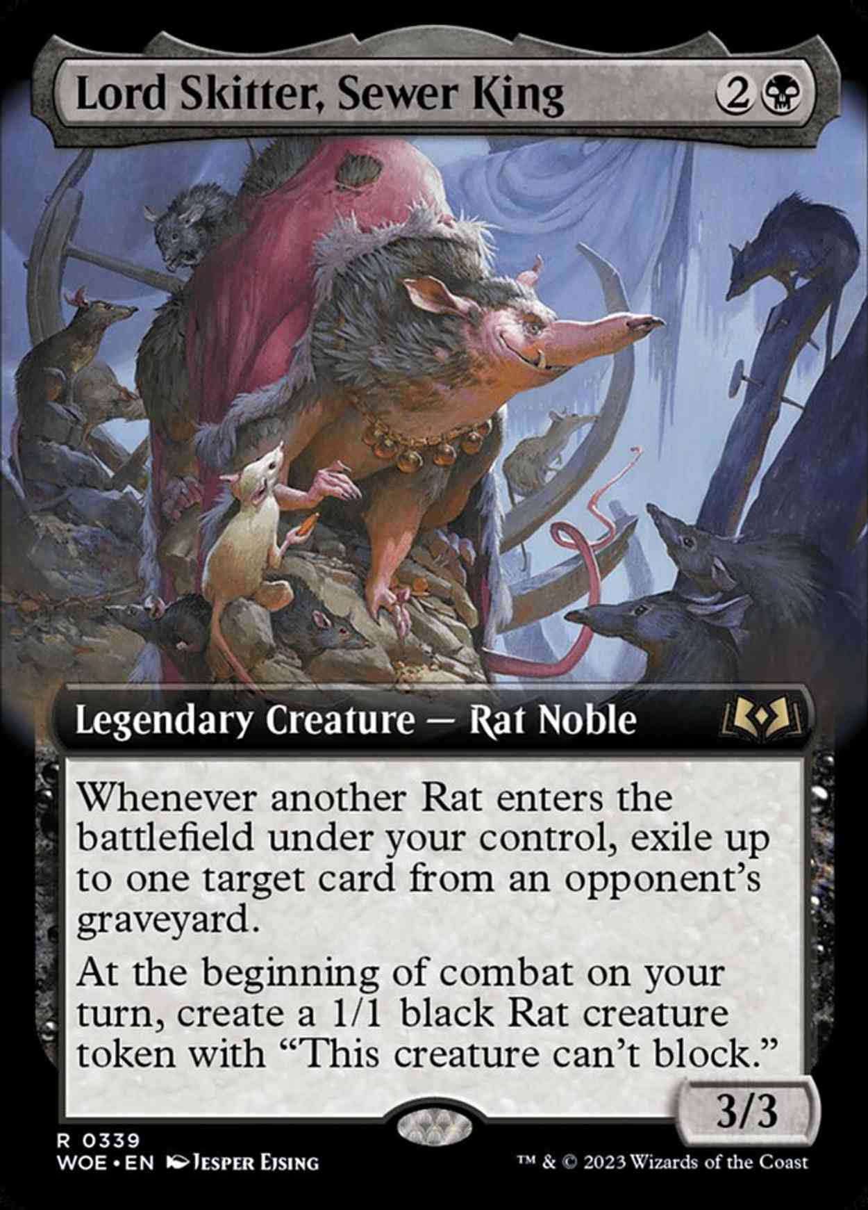 Lord Skitter, Sewer King (Extended Art) magic card front