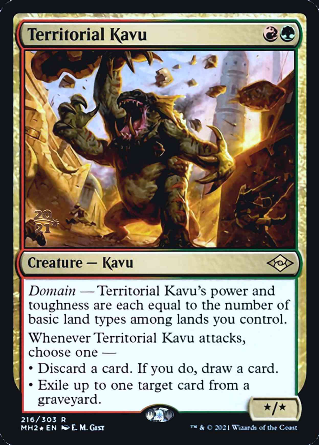 Territorial Kavu magic card front
