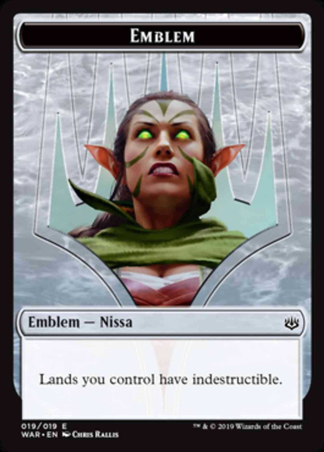 Emblem - Nissa, Who Shakes the World magic card front