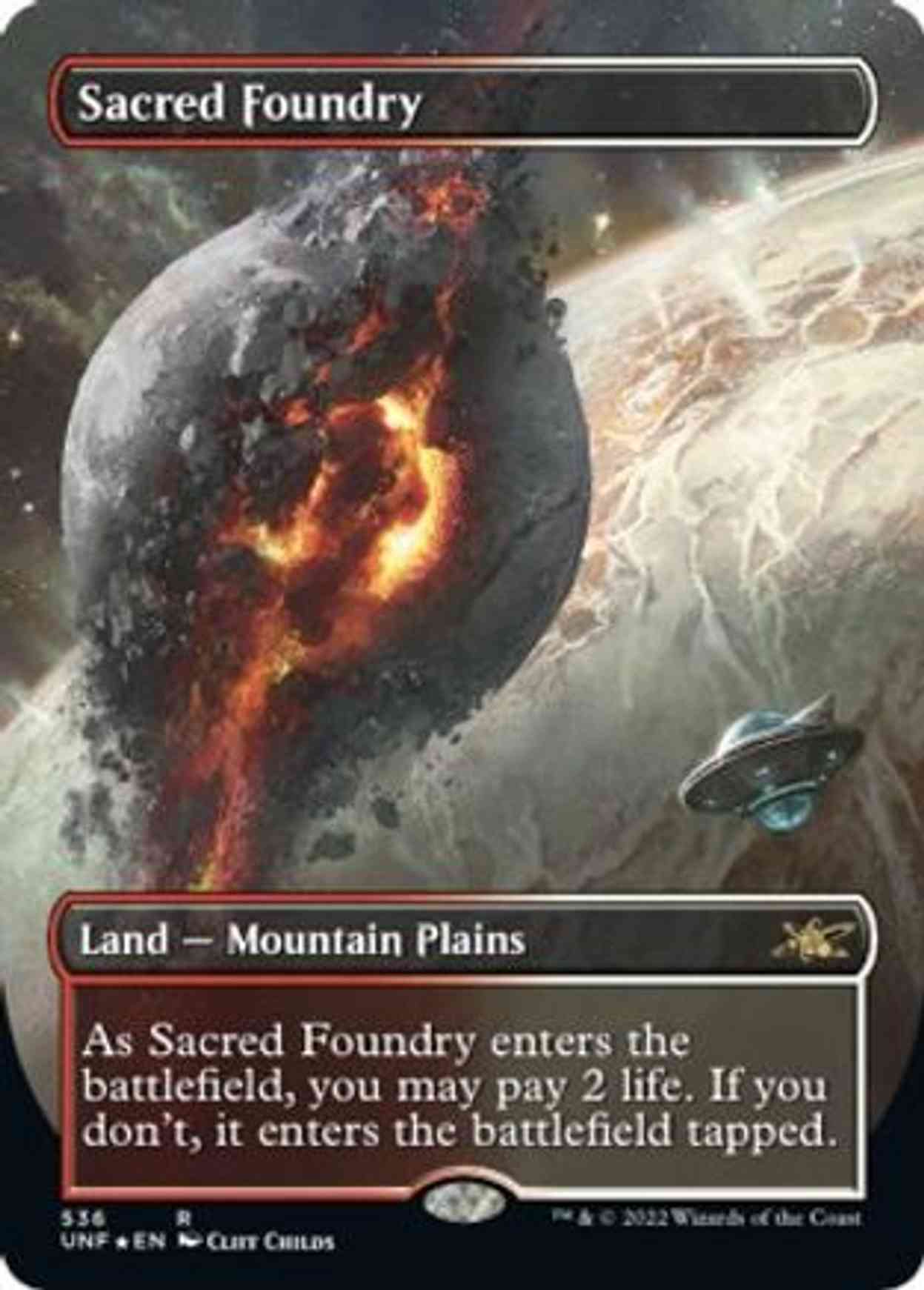 Sacred Foundry (Borderless) (Galaxy Foil) magic card front