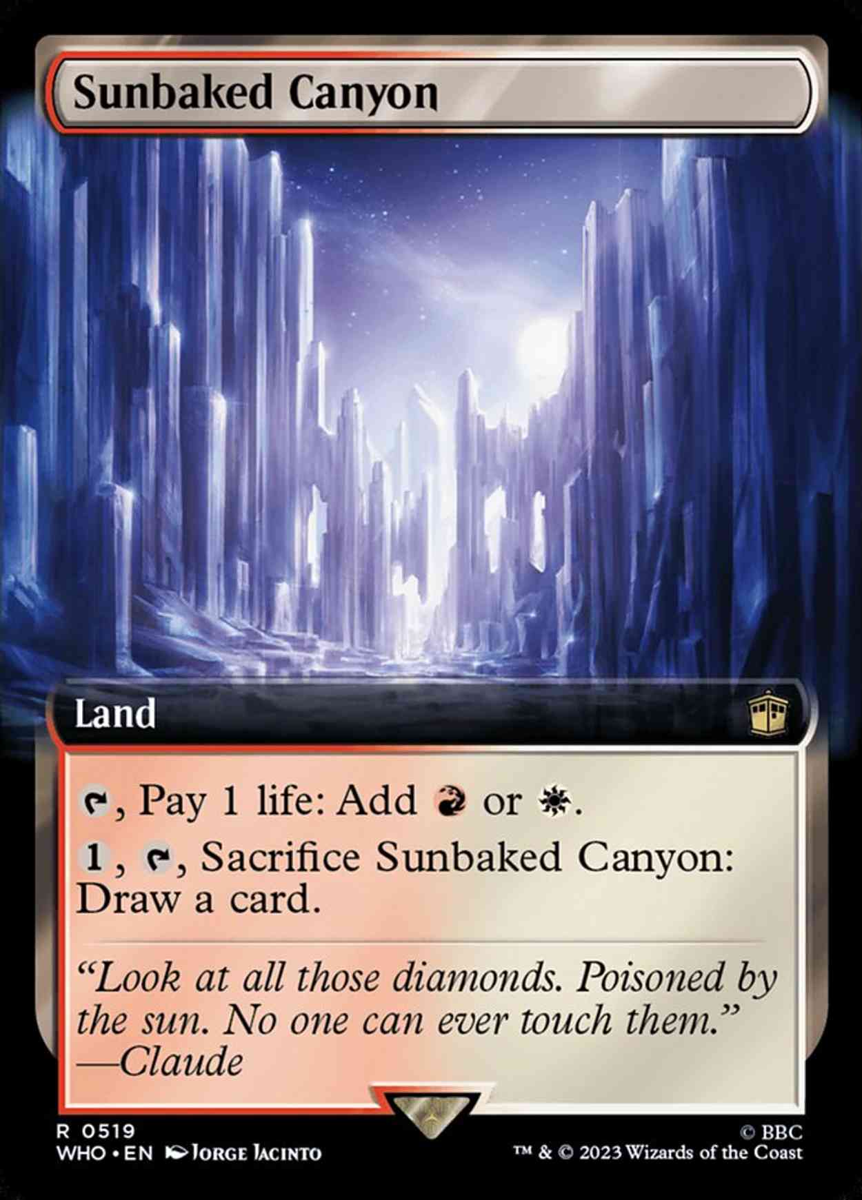 Sunbaked Canyon (Extended Art) magic card front