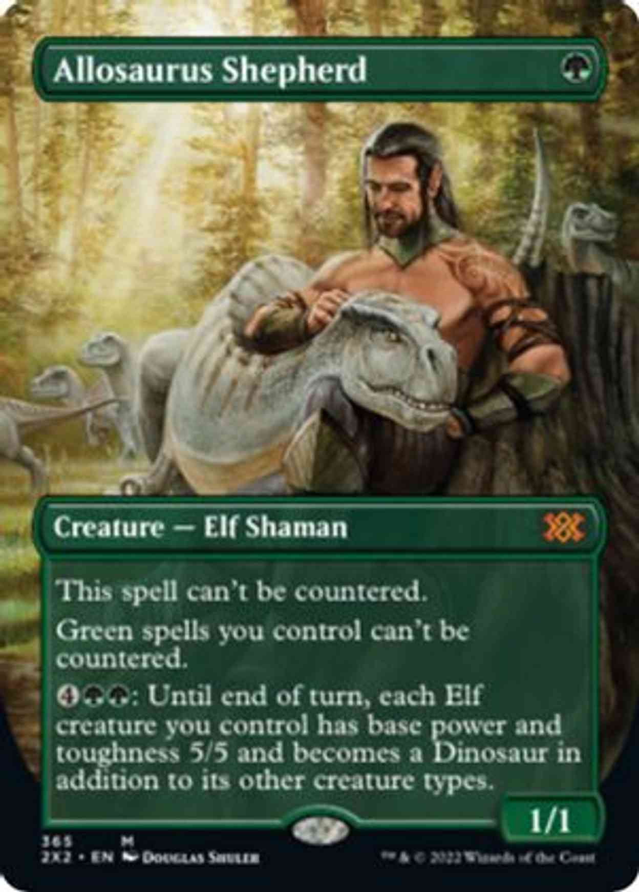 Allosaurus Shepherd (Borderless) magic card front