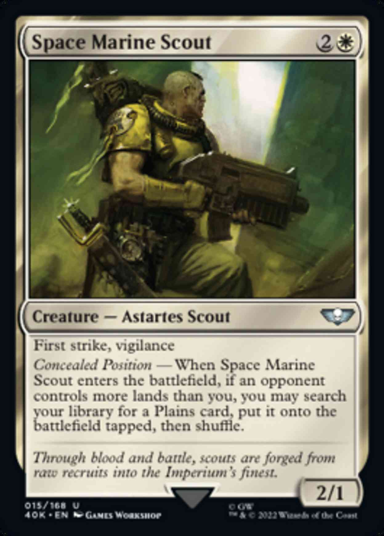 Space Marine Scout (Surge Foil) magic card front
