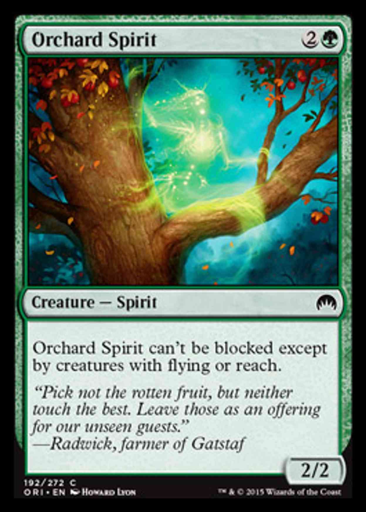 Orchard Spirit magic card front
