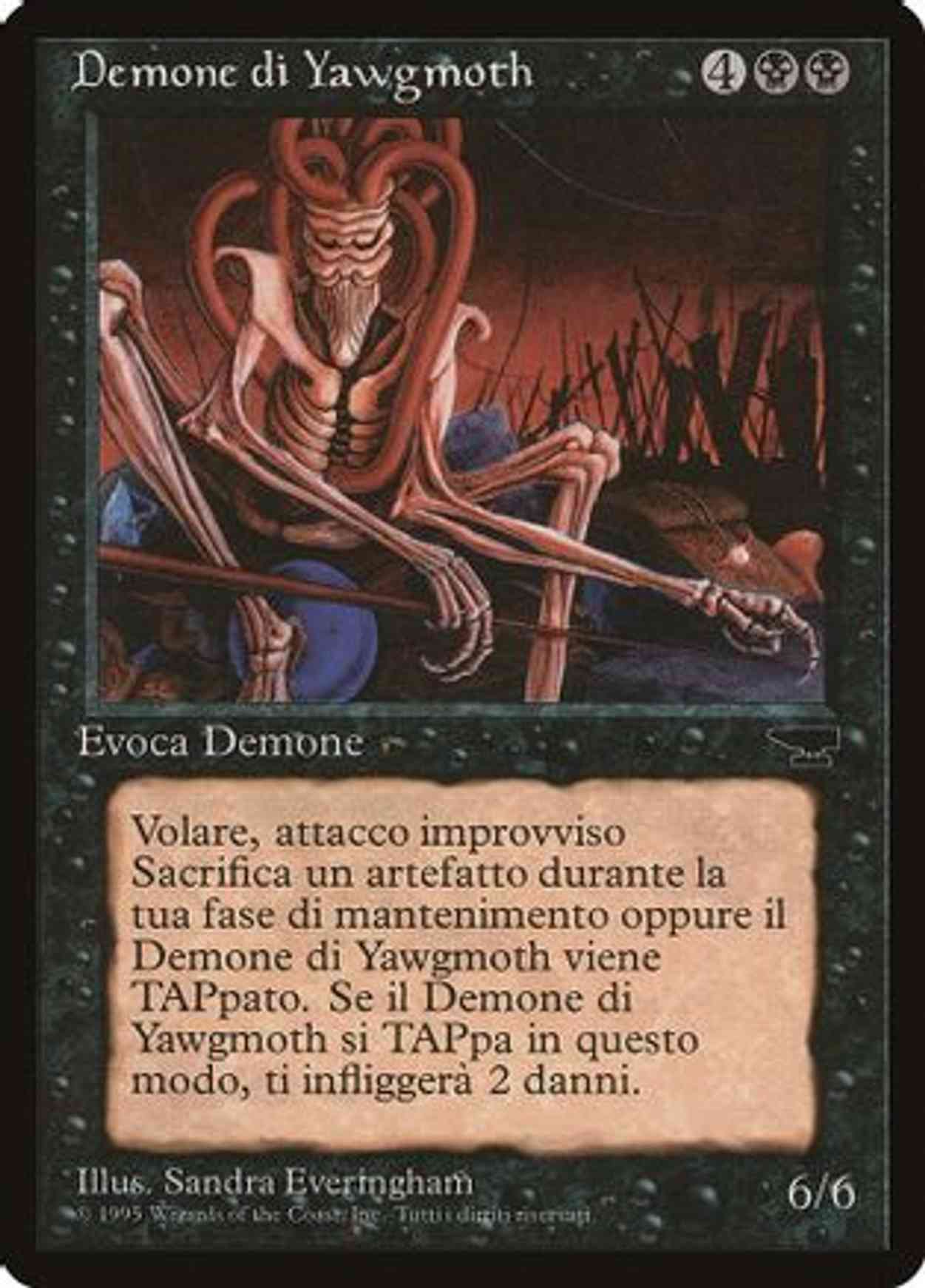 Yawgmoth Demon (Italian) - "Demone di Yawgmoth" magic card front