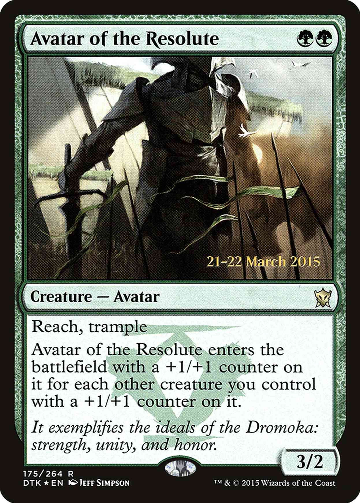 Avatar of the Resolute magic card front