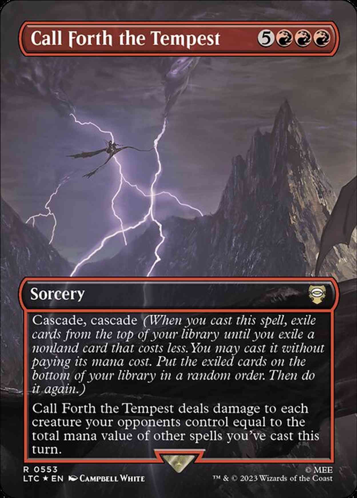 Call Forth the Tempest (Borderless) (Surge Foil) magic card front