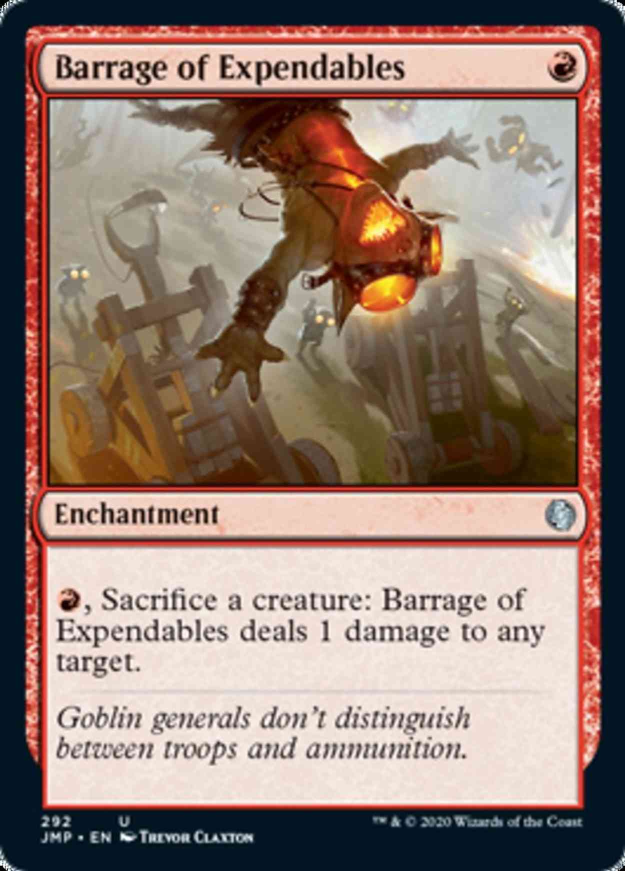 Barrage of Expendables magic card front