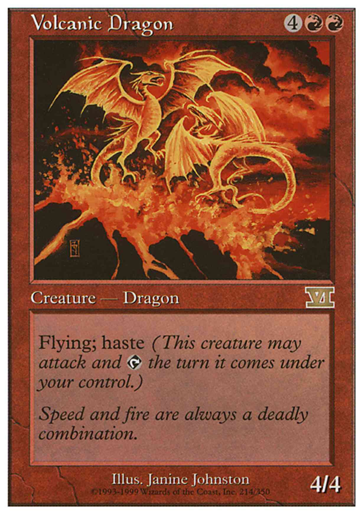 Volcanic Dragon magic card front