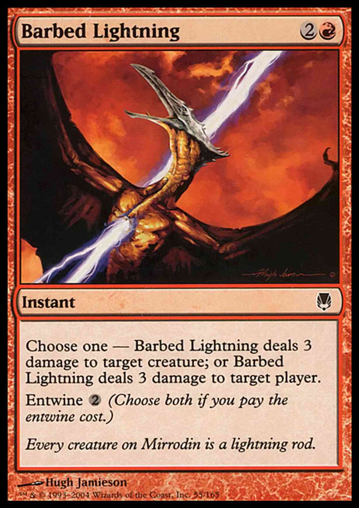 Barbed Lightning magic card front