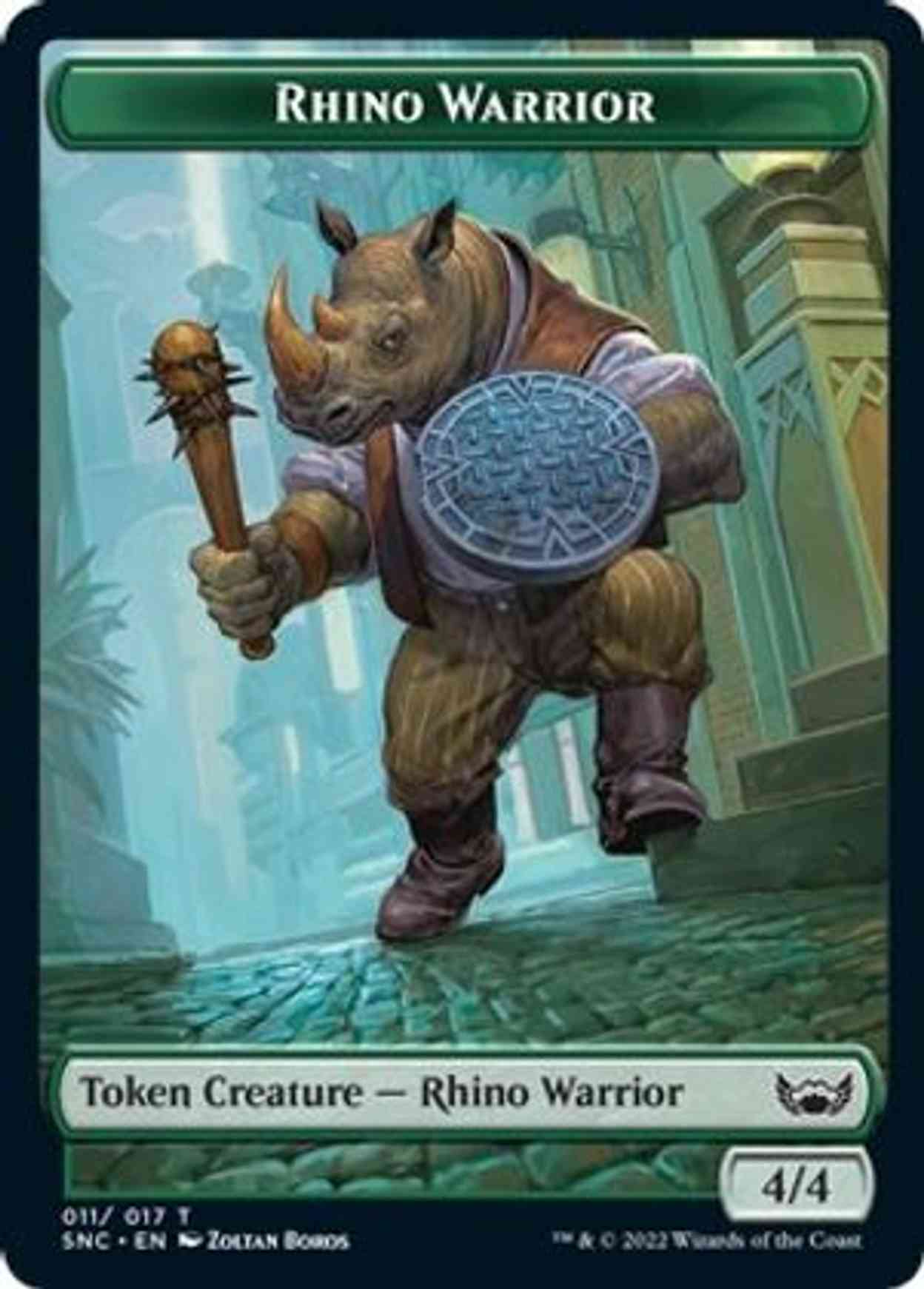 Rhino Warrior Token magic card front