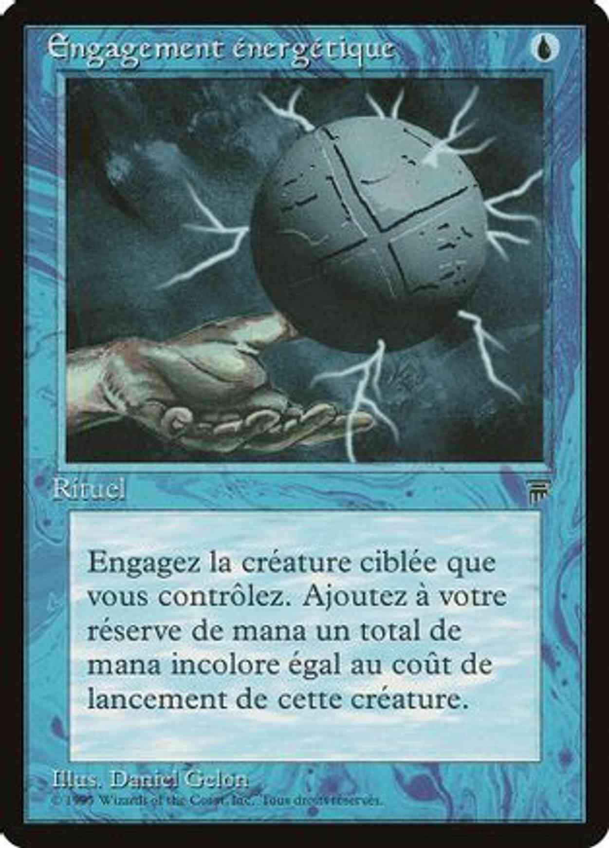 Energy Tap (French) - "Engagement energetique" magic card front
