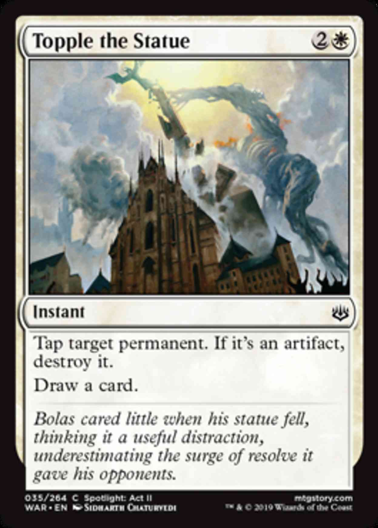 Topple the Statue magic card front