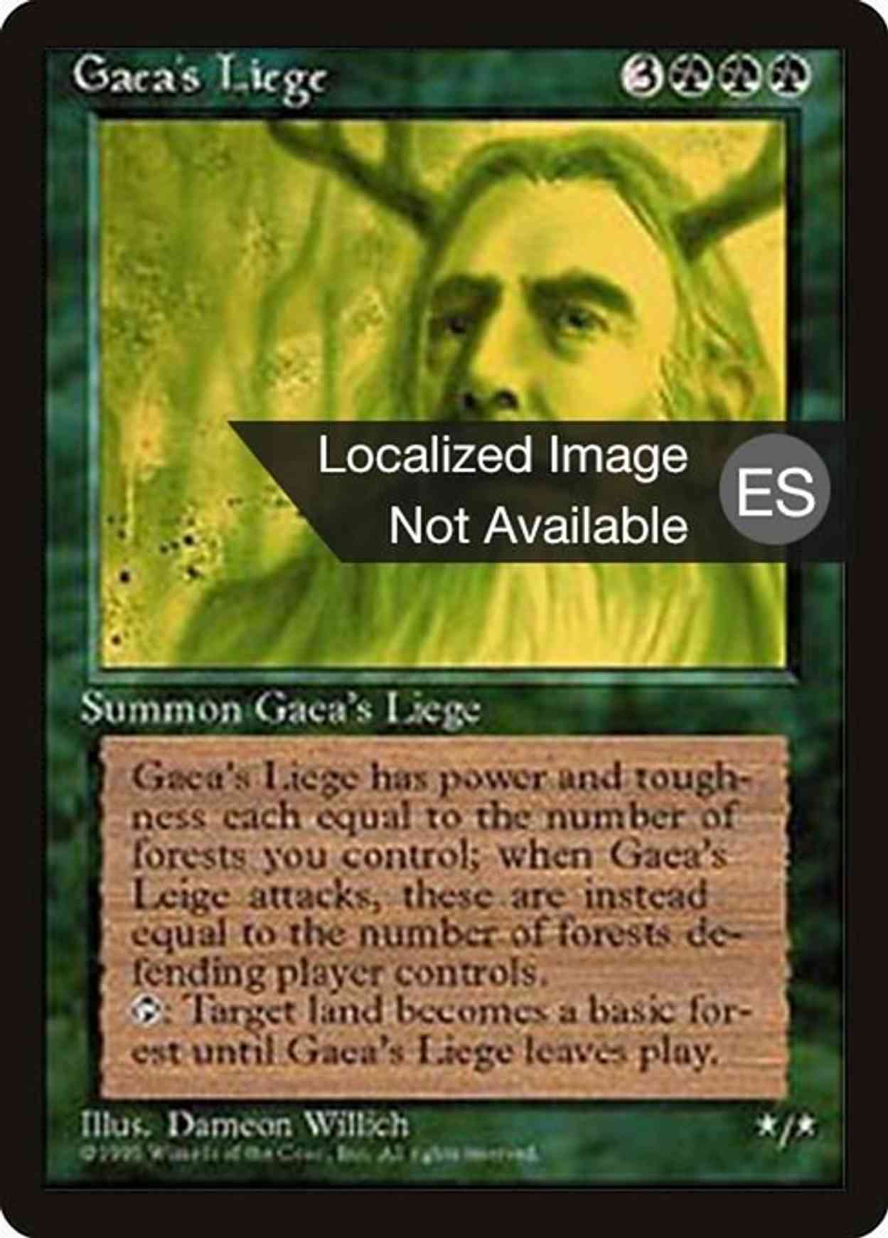 Gaea's Liege magic card front